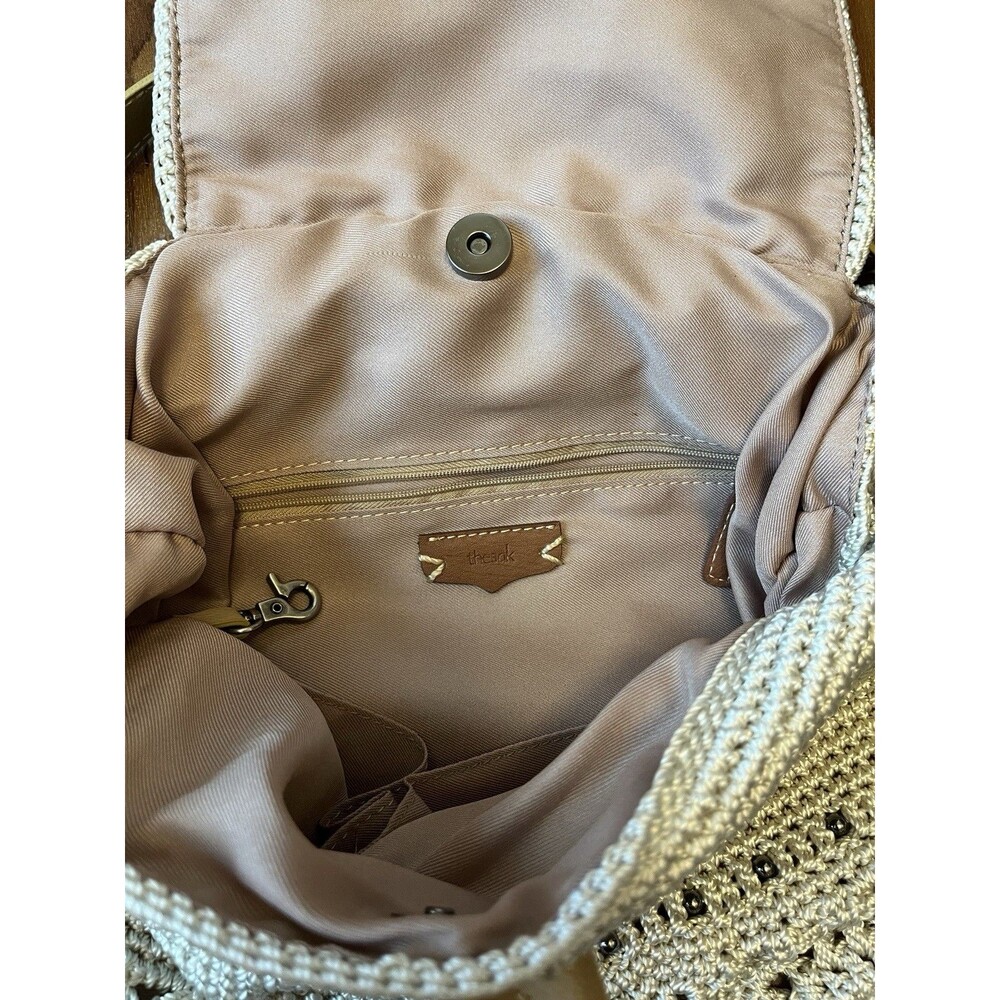Handcrafted Cream Crochet Backpack – Women Bags - Picture 4 of 8